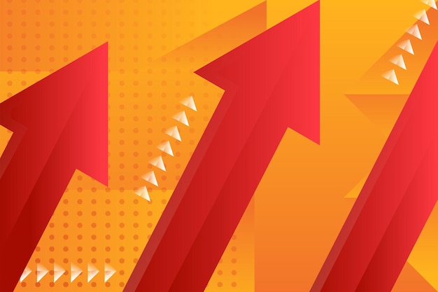 financial diagonal Arrow Graphs background design template red and white gradient color on elements