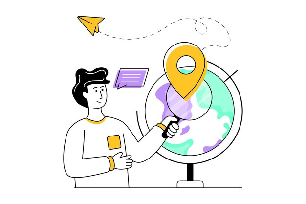 Find Location Flat Style Design Vector illustration Stock illustration