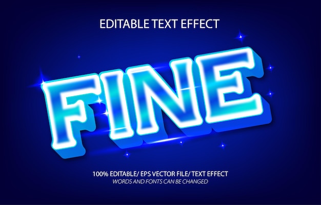 Fine 3d editable text effect and editable text style