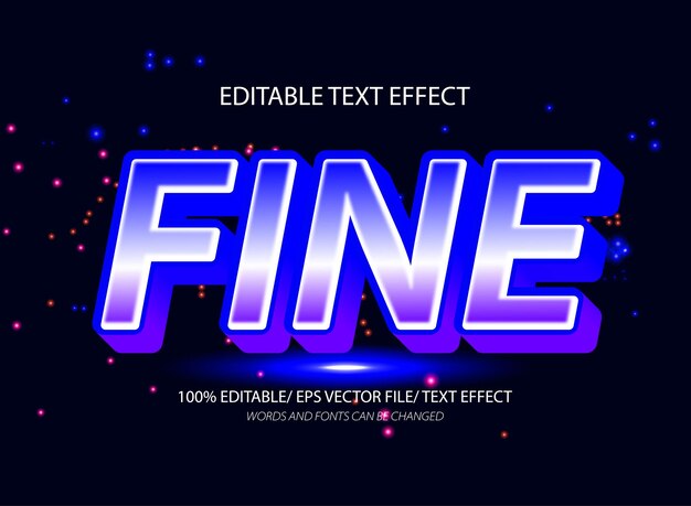 Fine editable text effect and editable text style