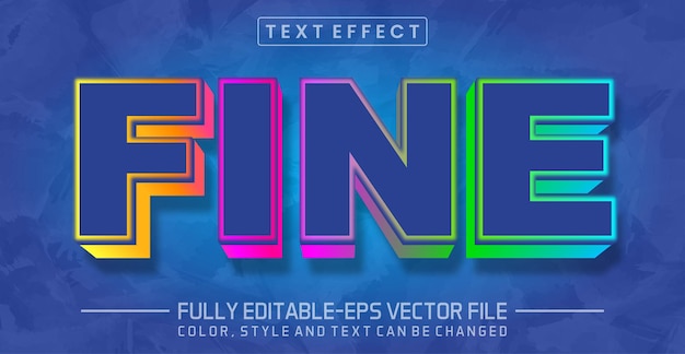 Fine text editable style effect