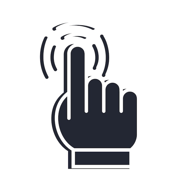 finger click cursor line bold