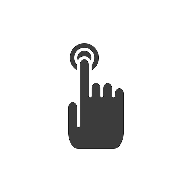 Finger control line icon isolated on white background