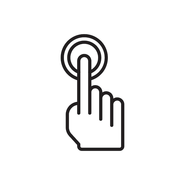 Finger control line icon isolated on white background
