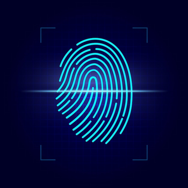 Fingeravtrycksskanning av biometrisk identifiering