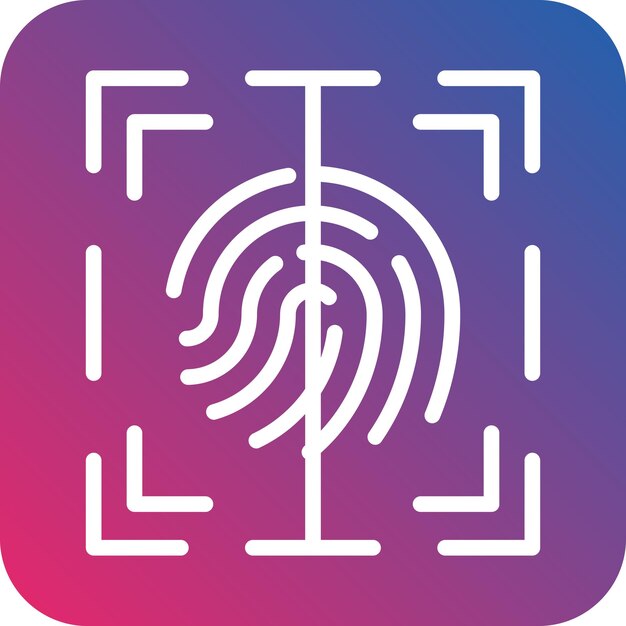 Fingerprint Scanner Icon Style