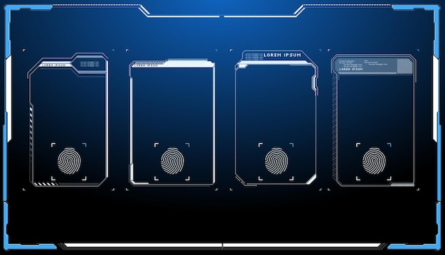 Fingerprint Scanning Technology Concept vector