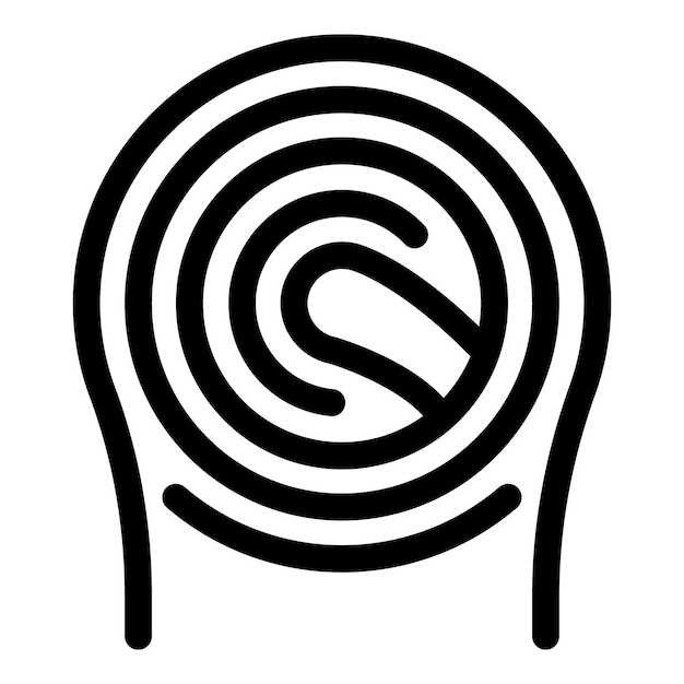 Fingerprint showing unique identity for security purposes