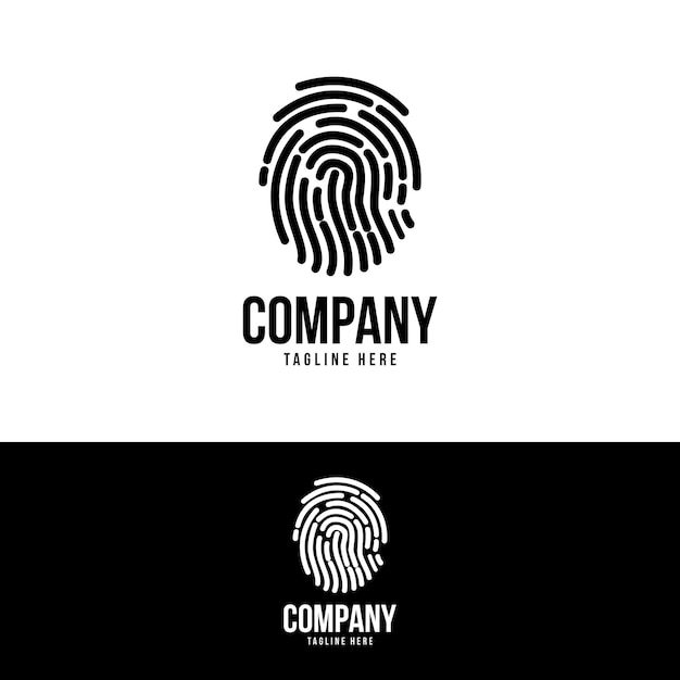 fingerprint vector logo illustration