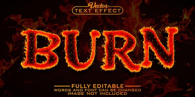 Fire Burn Editable Text Effect Template