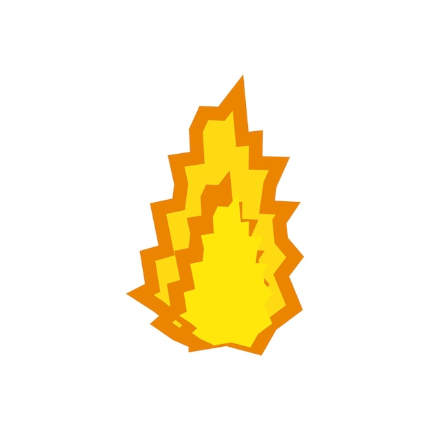 Fire icon isolated on white background for your web and mobile app design Fire element design
