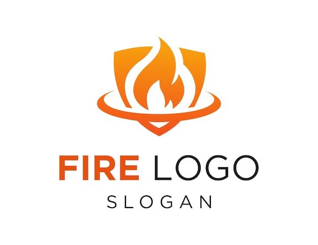 fire logo design created using the corel draw 2018 application with a white background