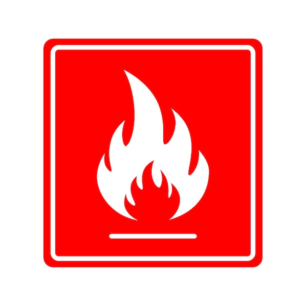 Fire sign template Vector design