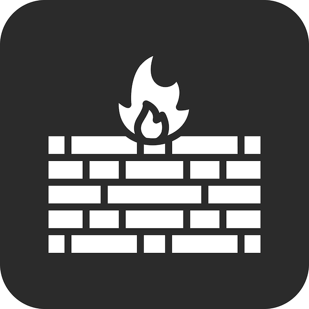 Firewall vector icon illustration of Cyber Security iconset