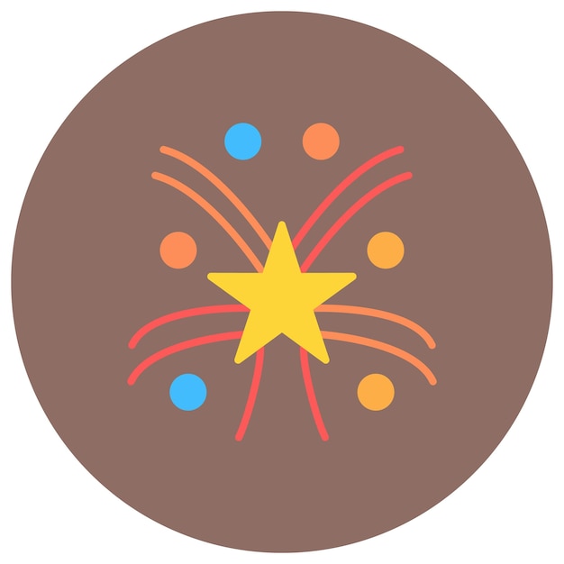 Firework Flat Illustration