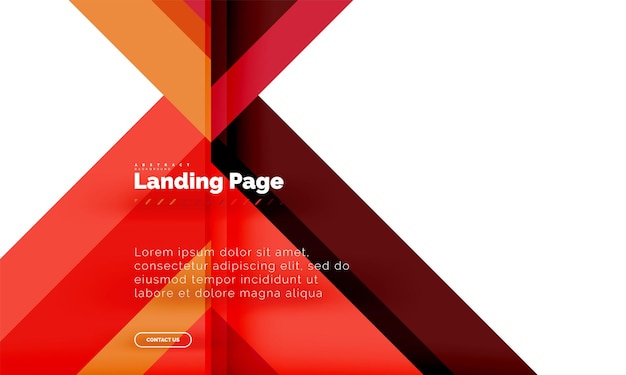 Firkantet, geometrisk og abstrakt baggrund til landingsside – webskabelon