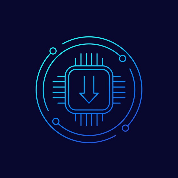 firmware update icon linear design