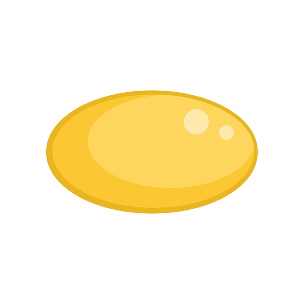 Fish oil capsule icon Flat illustration of fish oil capsule vector icon for web design