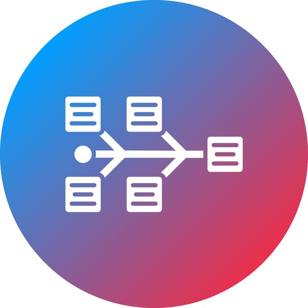 fishbone diagram icon vector image can be used for ux and ui