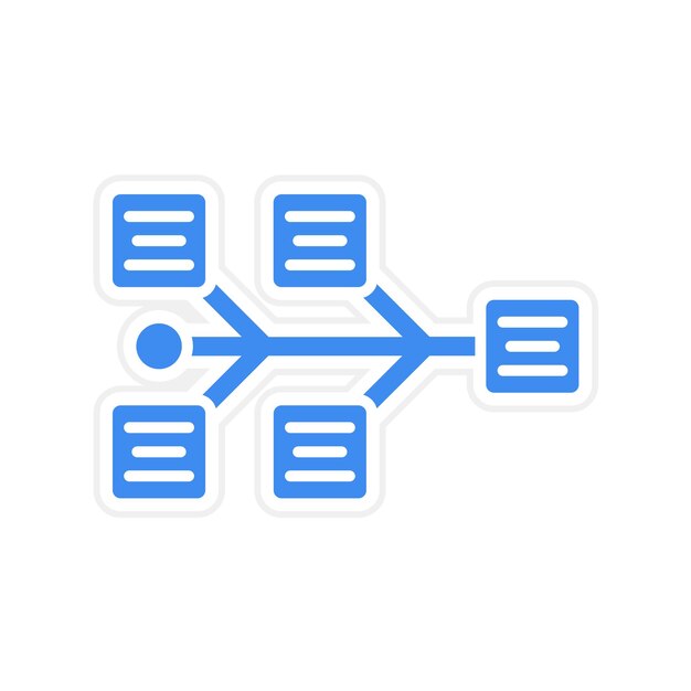 fishbone diagram icon vector image can be used for ux and ui