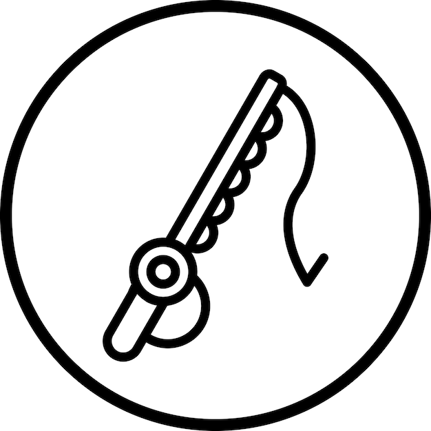 Fishing Rod Icon Style