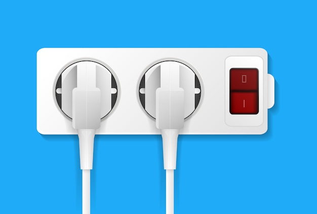 Fişli gerçekçi elektrik prizi