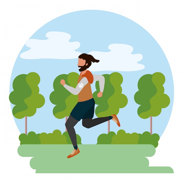 Fitness sport train cartoon