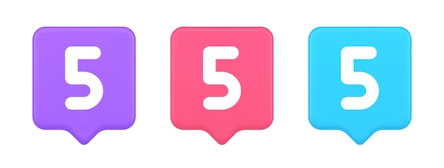 Five character calculator keyboard button financial counting 3d realistic icon