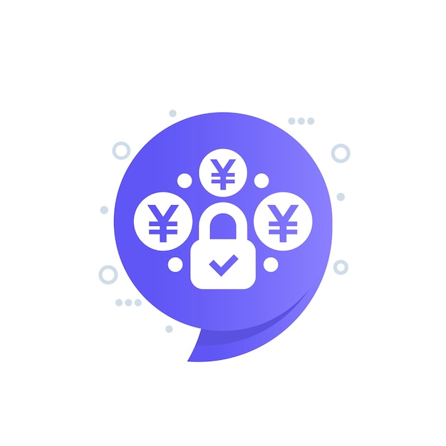 Fixed cost price icon with yuan