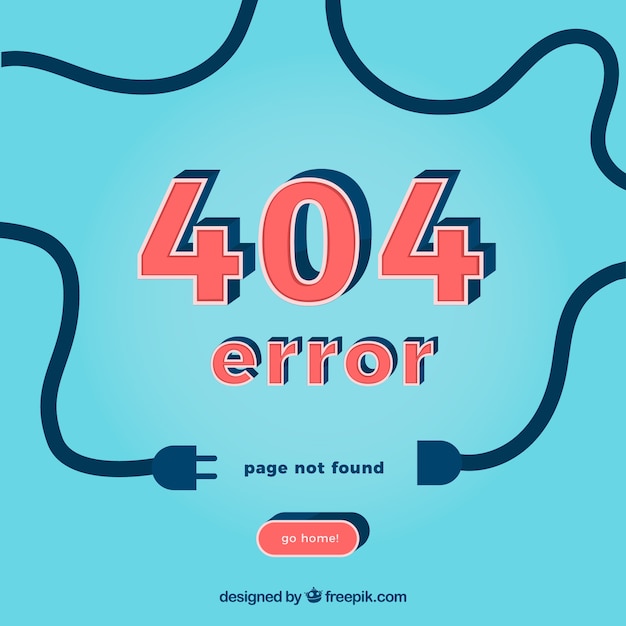 Flad 404-fejlskabelon