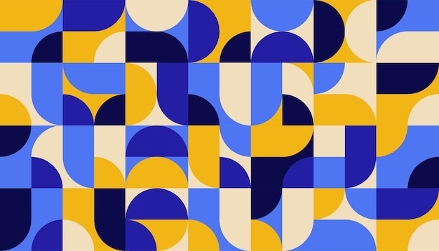 Flad farverig abstrakt geometrisk form baggrundsskabelon