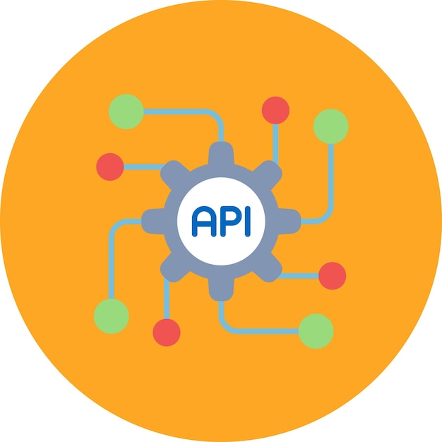 Flad illustration af API