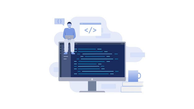 Flad illustration af Programmør