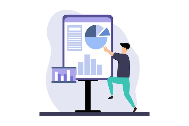 Flad illustration af virksomhedsfinansiering