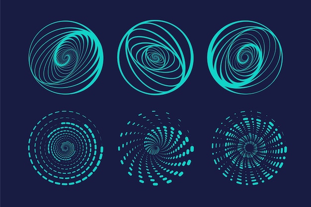 Flad spiralcirkel baggrund