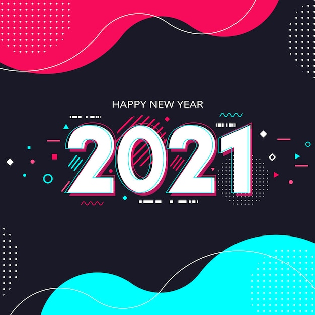 Fladt design nytår 2021