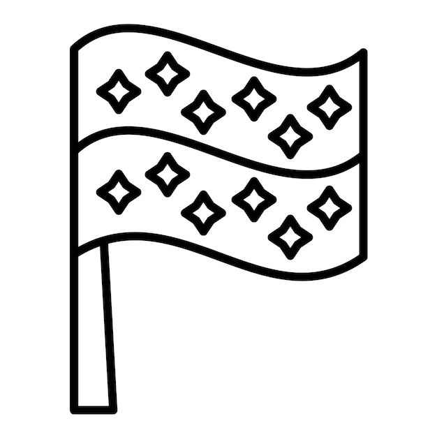 Flag Line Illustration