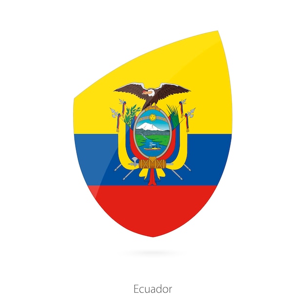 Flag of Ecuador in the style of Rugby icon