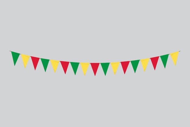 Flags isolated Republic of the Congo paper bunting flags birthday anniversary celebrate event