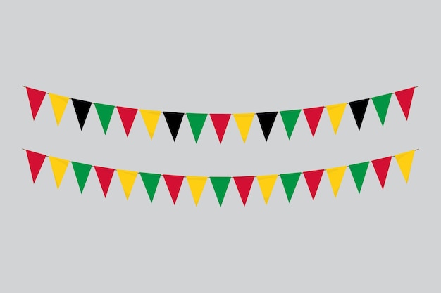 Flags isolated Vanuatu paper bunting flags birthday anniversary celebrate event