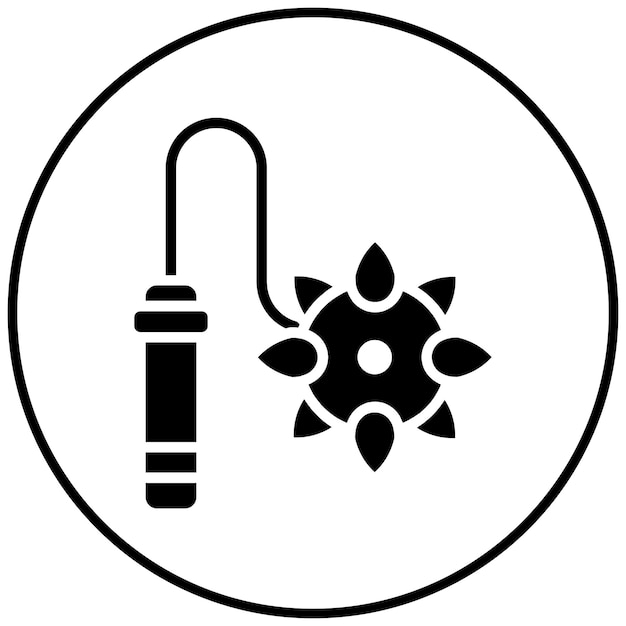 Flail vector icon Can be used for Medieval iconset