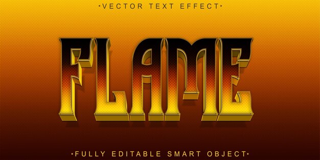 flame fire vector fully editable smart object text effect