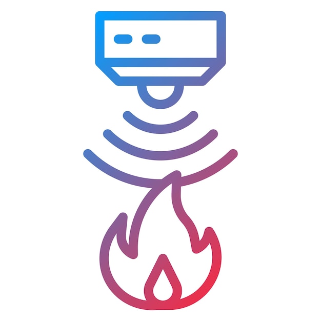 flame sensor icon vector image can be used for sensors