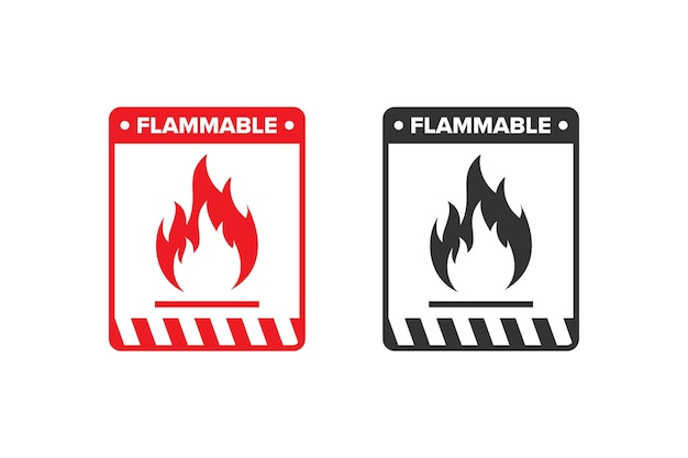 Flammable icon sign vector design