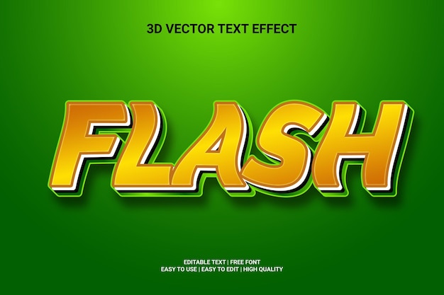 Flash 3d editable vector text effect
