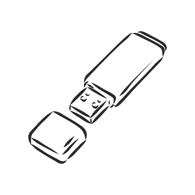 flash card memory card vector sketch