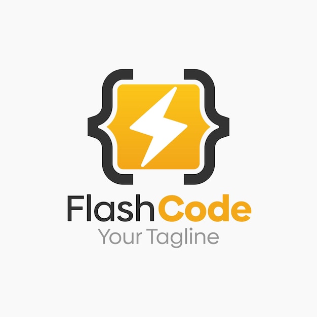 Flash Code Logo Design Template Good for Business Agency Community and Organization