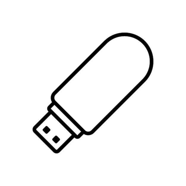 flash disk icon vector design template in white background