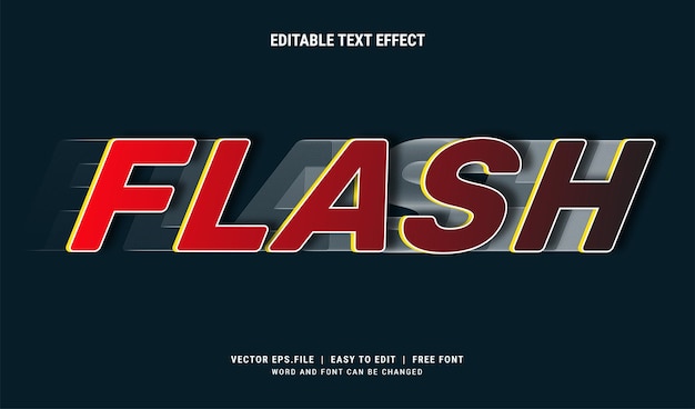 Flash editable text effect modern style