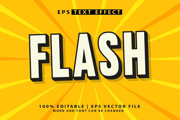 Flash editable text effect vector